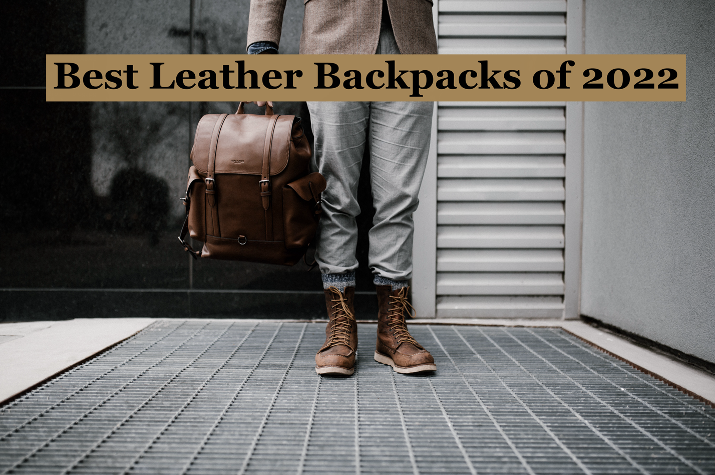 Full Grain Leather with Canvas Backpack Designer Backpacks Casual Scho –  Unihandmade