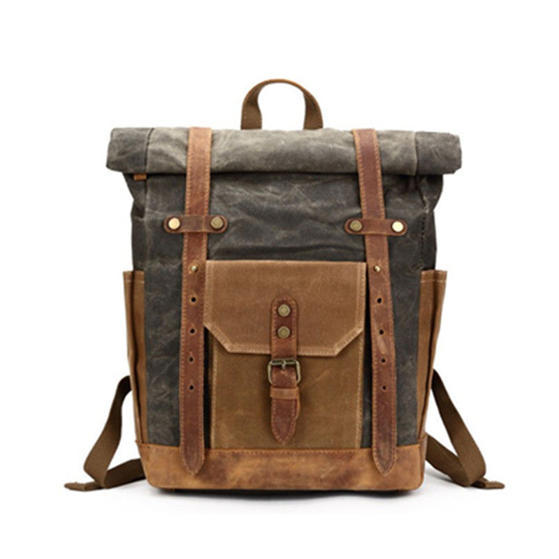 Waxed Canvas Backpack Rucksack Travel Backpack – Unihandmade