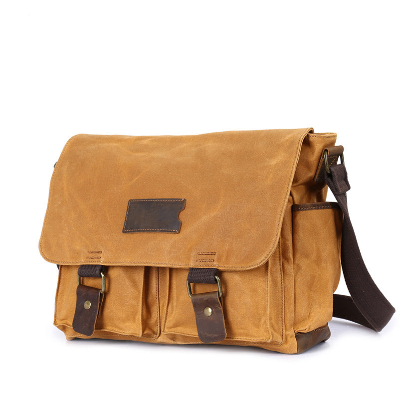 Waterproof Canvas Satchel, Men's Messenger Bag, Vintage Canvas Shoulde ...